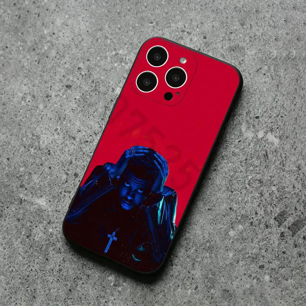 T-The Weeknd Phone Case For iPhone 17,16,15,14,13,12,11,Plus,Pro Max,XS,X,XR,SE,Mini,Soft Silicone Black Cover view 4