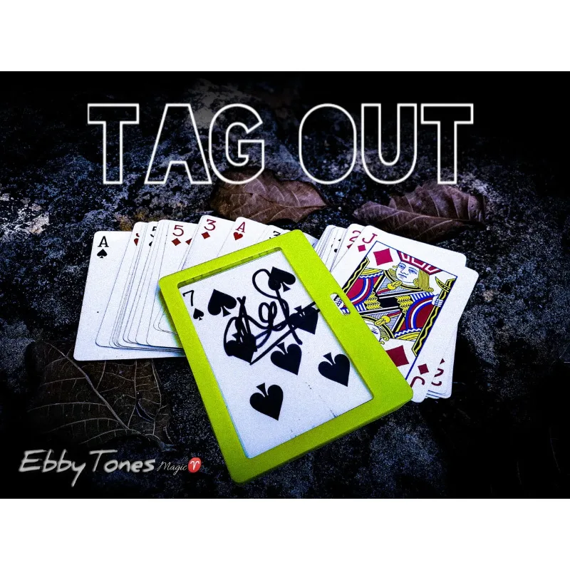 

Tag Out By Ebbytones Gimmicks Close Up Magic Tricks Street Magic Mentalism Props Card Appearing In The Holder Magia Illusions