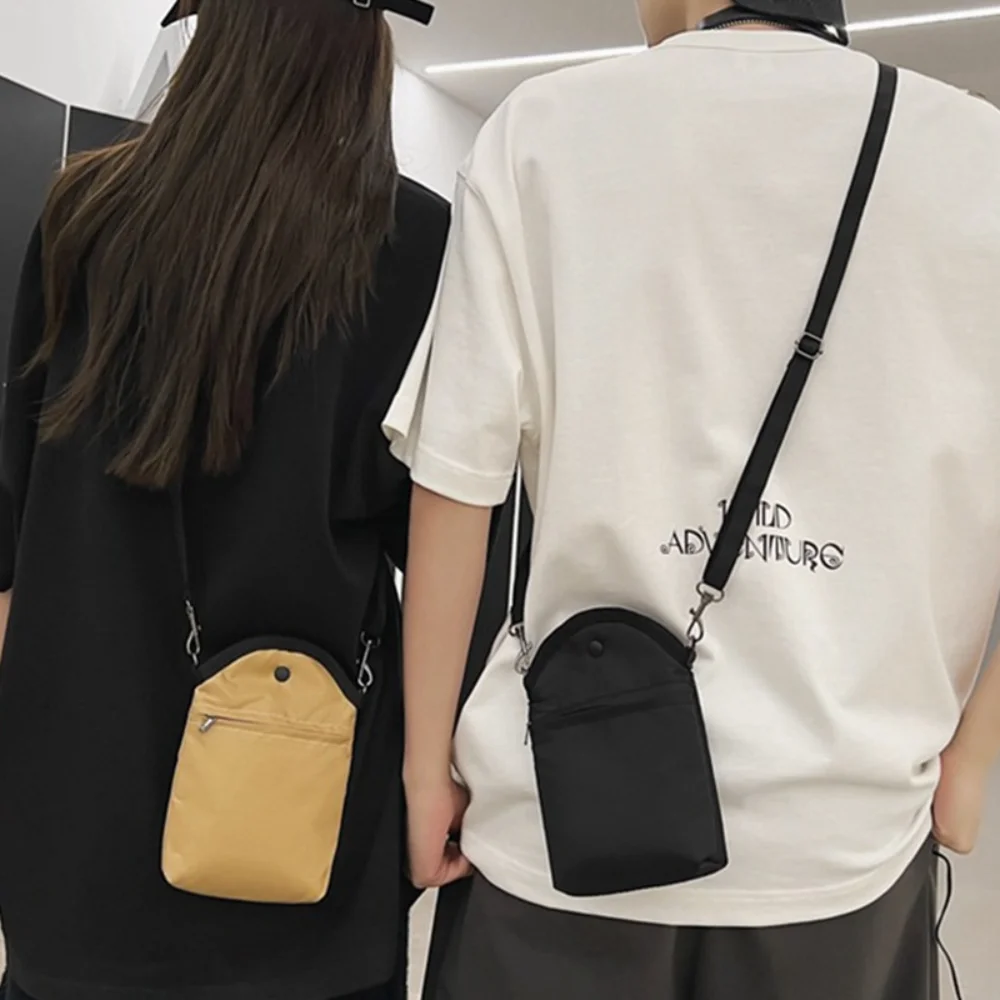 

Casual Nylon Crossbody Bag Large Capacity Adjustable Strap Mini Square Bag Japanese Style Single Shoulder Mobile Phone Bag