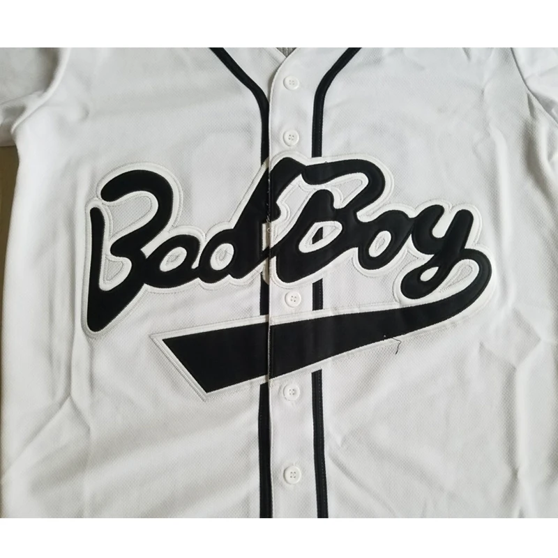 Baseball Jersey Bad Boy 10 BIGGIE Outdoor Sportswear Hip Hop Street Culture Sewing Embroidery Black White Stripe Yellow New 2023