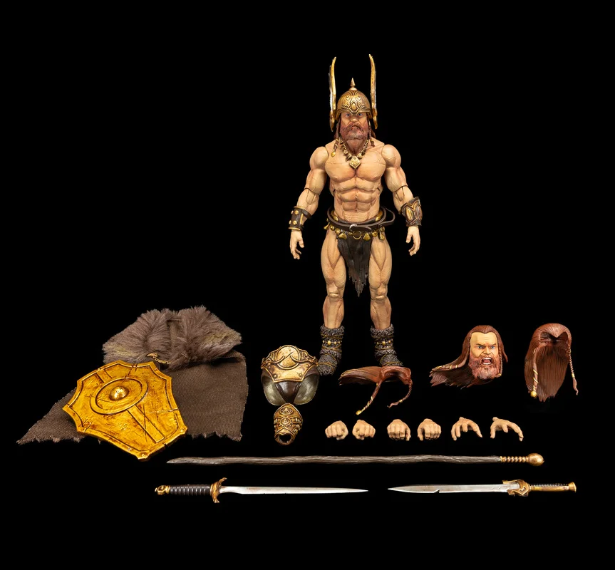 Na stanie Frank Frazetta Norseman 1/12 Nordycki Wiking Figurka Akcji Model Kolekcjonerski Zabawki Prezenty Frazettagirl