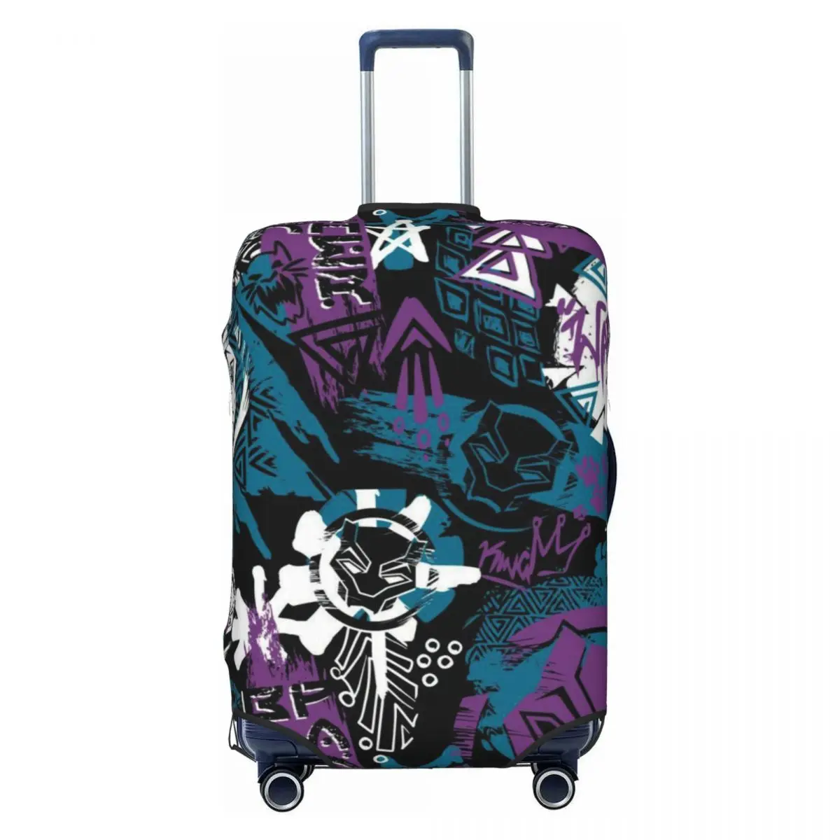 

Custom Black Panther Comic Luggage Cover Protector Cute Anime Wallpaper Travel Suitcase Covers for 18-32 Inch