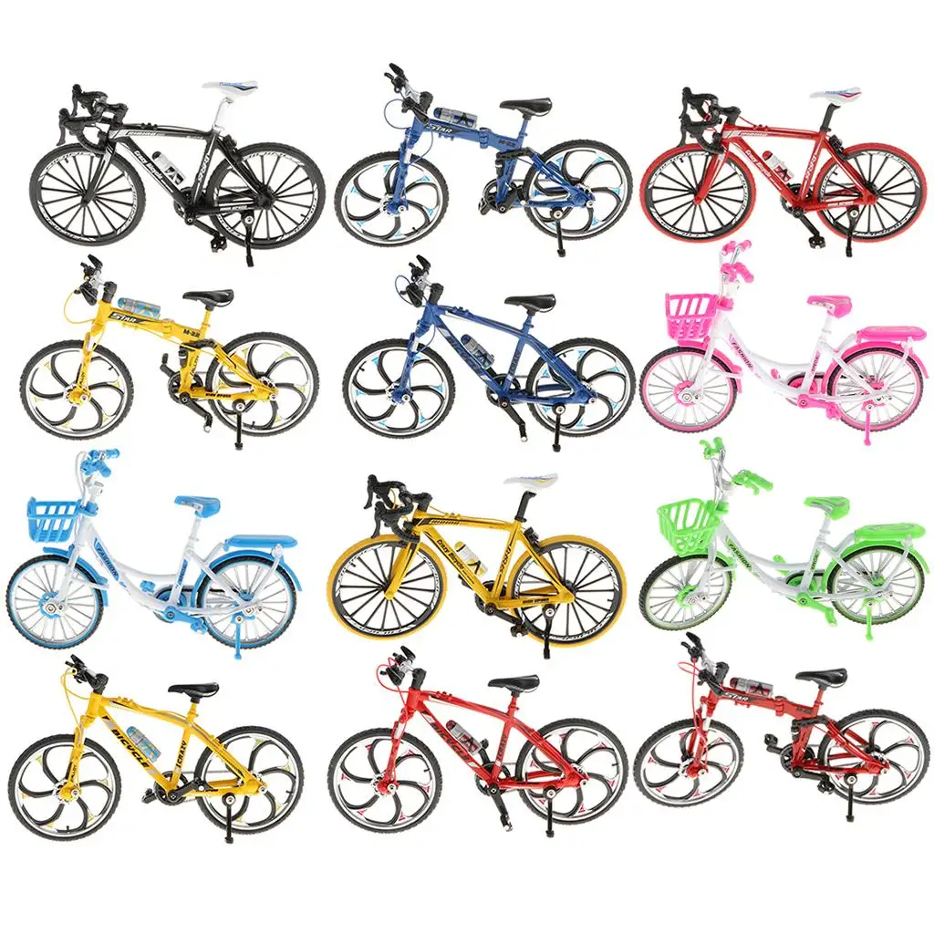 Collectibles Alloy Bicycle Toy Diecast Miniature Bike Model Handicraft Ornament for Coffee Bar Decoration