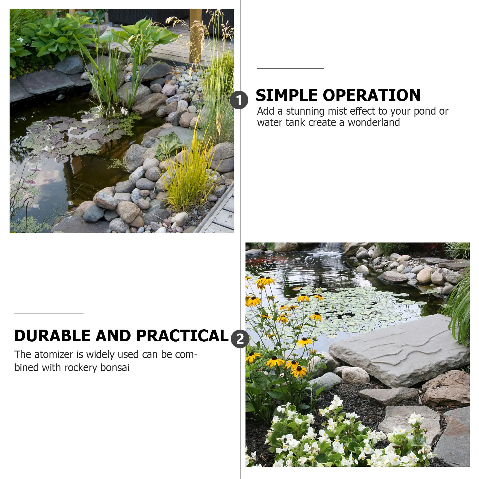 Humidifier Aquarium Mist Maker Fountain Fish Machine Gardening Atomizer Pond Fog