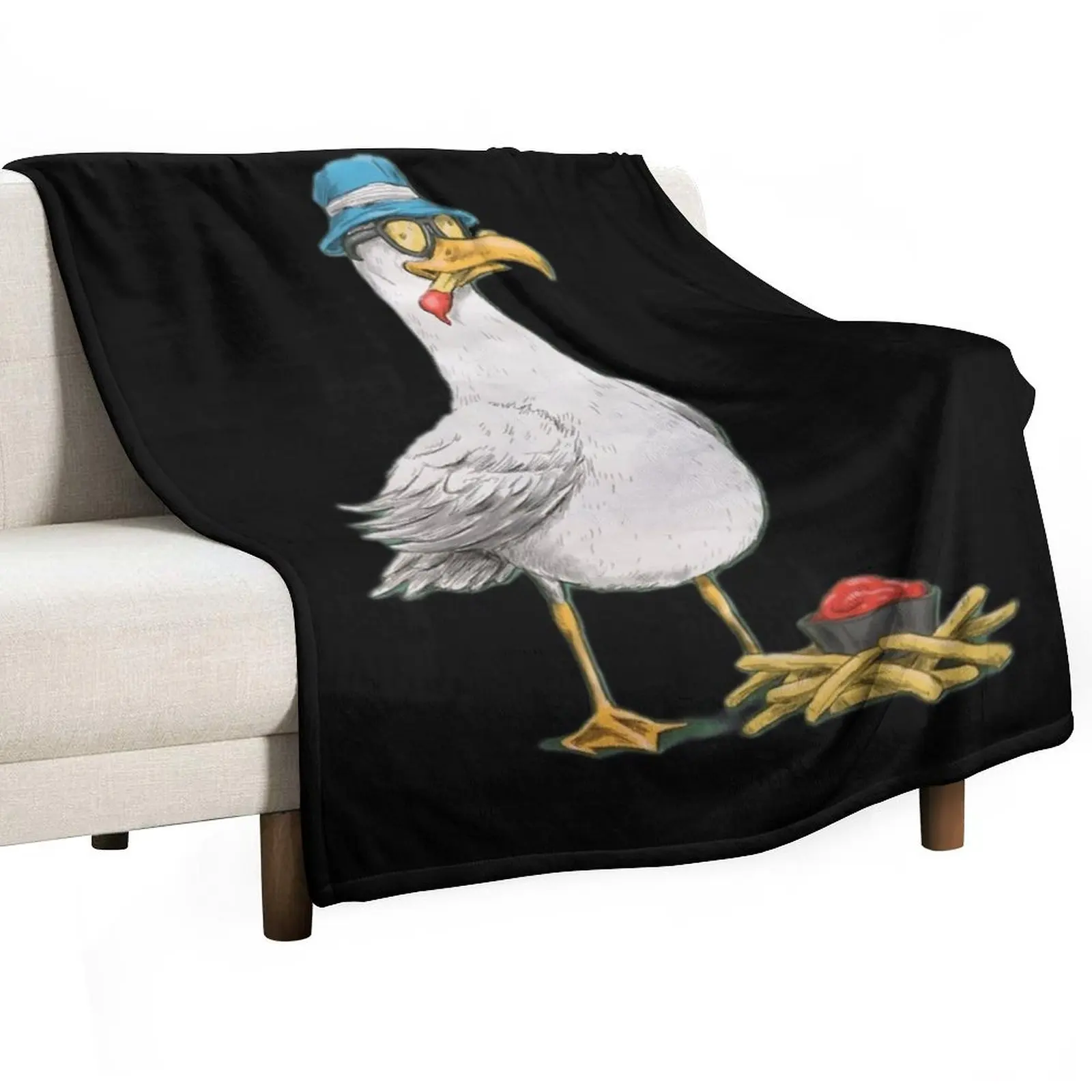 Seagull with fries Classic Throw Blanket Beautifuls Thermals For Travel valentine gift ideas Luxury Luxury St Moving Blankets