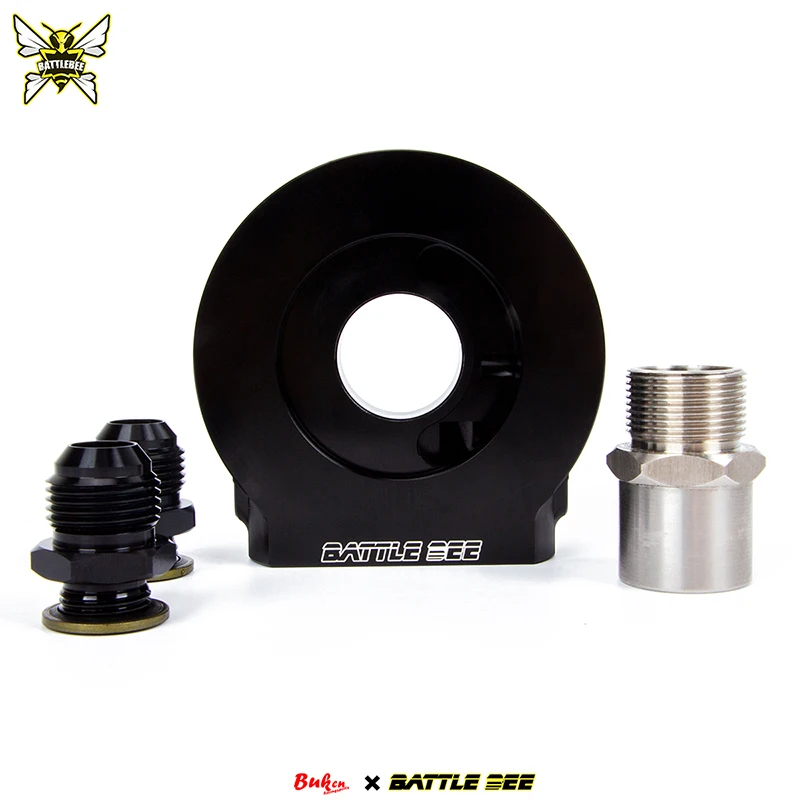 -BATTLE BEE Oil Cooler Adapter For Hyundai TERRACAN Grand Starex H1 KIA carnival Bongo Filter Sandwich Plate Adapter BB-OFA-013