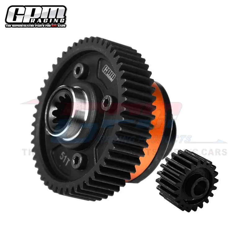 GPM Koolstofstaal + 7075 Aluminium Midden Compleet Differentieel 7796 #   Voor TRAXXAS 1/5 X-MAXX 8S XRT 1/6