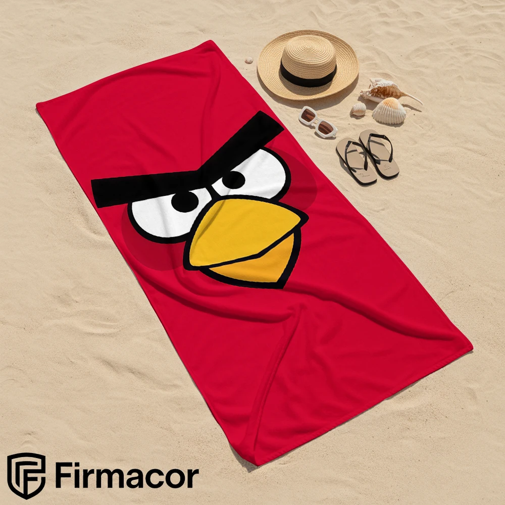 Toalla de playa de microfibra Angry Bird, de secado rápido, sin arena, extragrande, suave y absorbente, para piscina, viajes, gimnasio