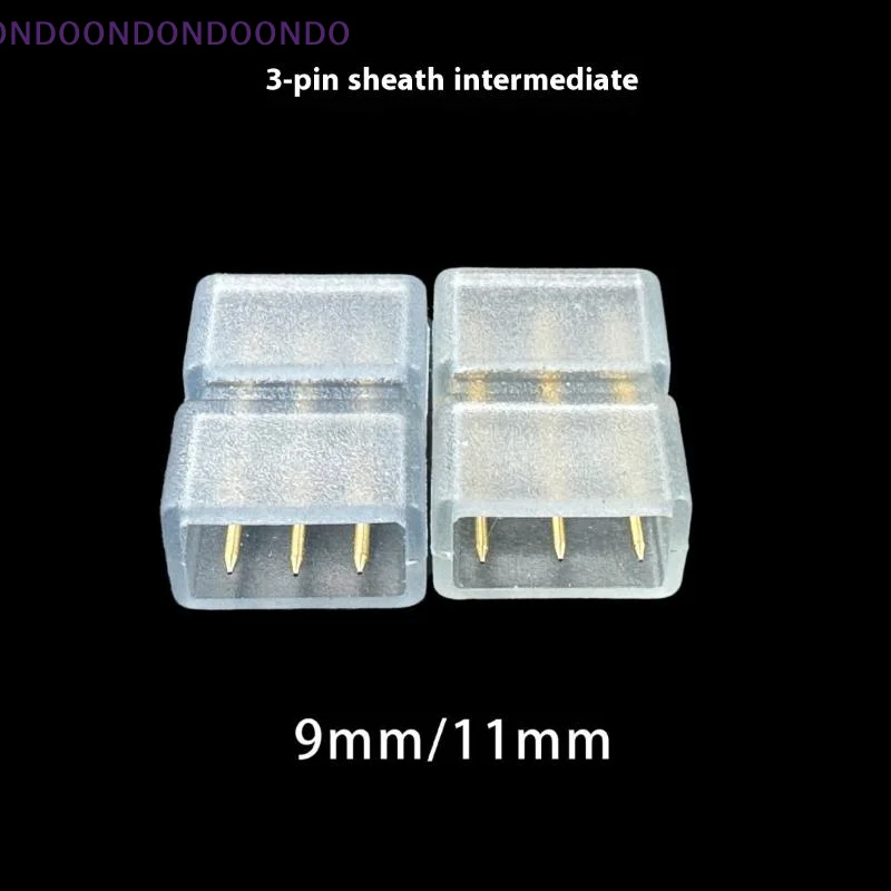5Pcs LED Strip Connector Set Copper RGB Durable Gold 2/3/4 Pin Terminals Compatible with 6-13MM Strips for LED Lighting