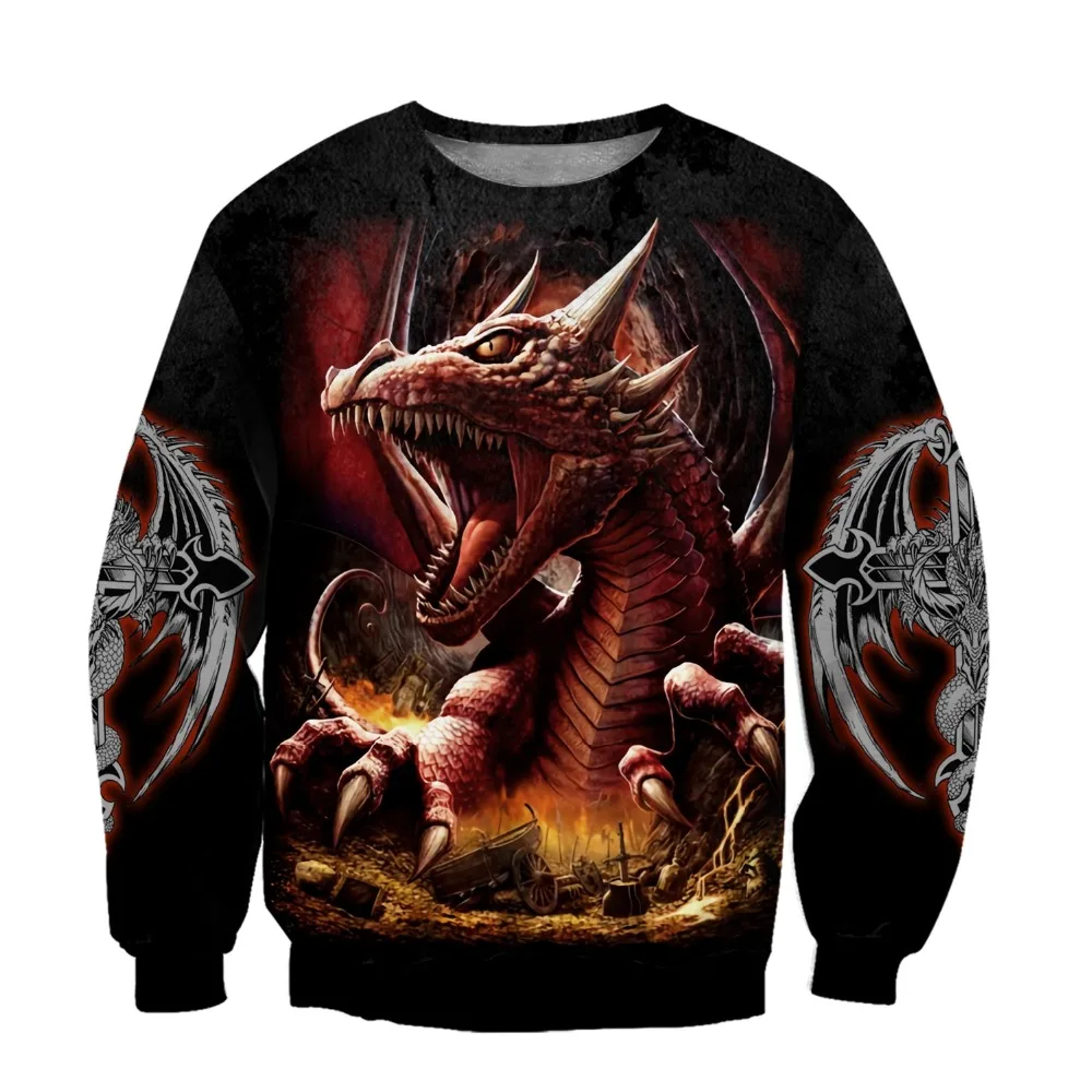 Armor Tattoo and Dungeon Dragon 3D Printed Unisex Deluxe Hoodie Men Sweatshirt Zip Pullover Casual Jacket Tracksuit