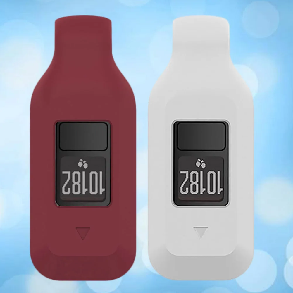 

2 шт., сменный силиконовый зажим для смарт-часов, чехол-держатель, белый, красный, водонепроницаемый, прочный, тонкий для мужчин и женщин