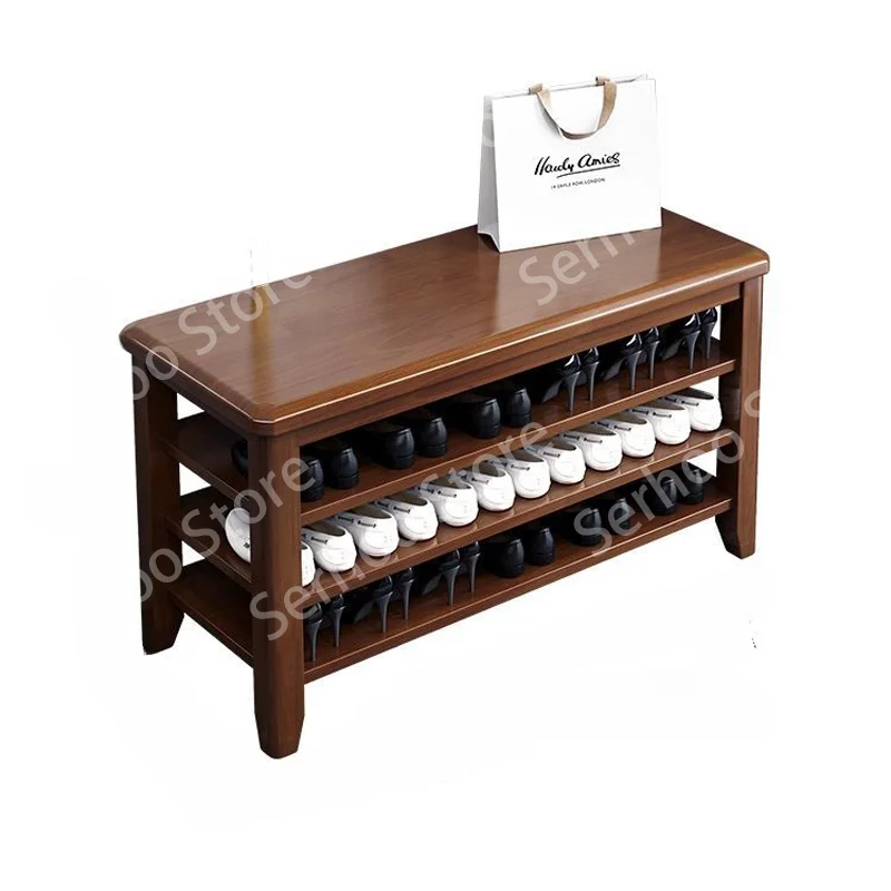 Nordic home furniture, all solid wooden shoes replacement, footstool, shoe rack, coaster organizer, shoe rack, living room