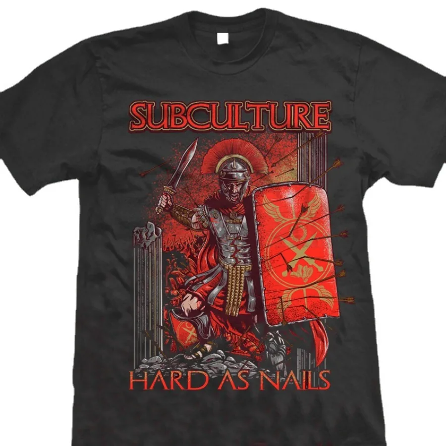 

Subculture Hard As Nail Ancient Roman Legion T-Shirt New 100% Cotton Short Sleeve O-Neck Harajuku Casual Mens T-shirt Streetwear