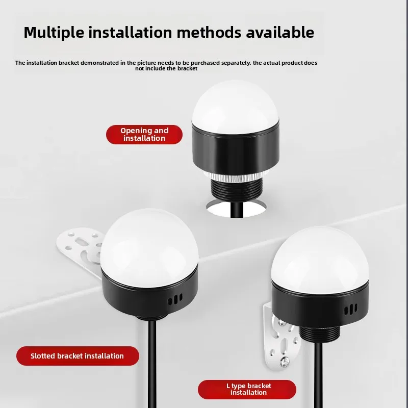 

12 В/24 В полусферическая 3-цветная сигнальная лампа для небольшого станкового оборудования, сигнальная лампа, звуковая сигнализация, индикаторная лампа