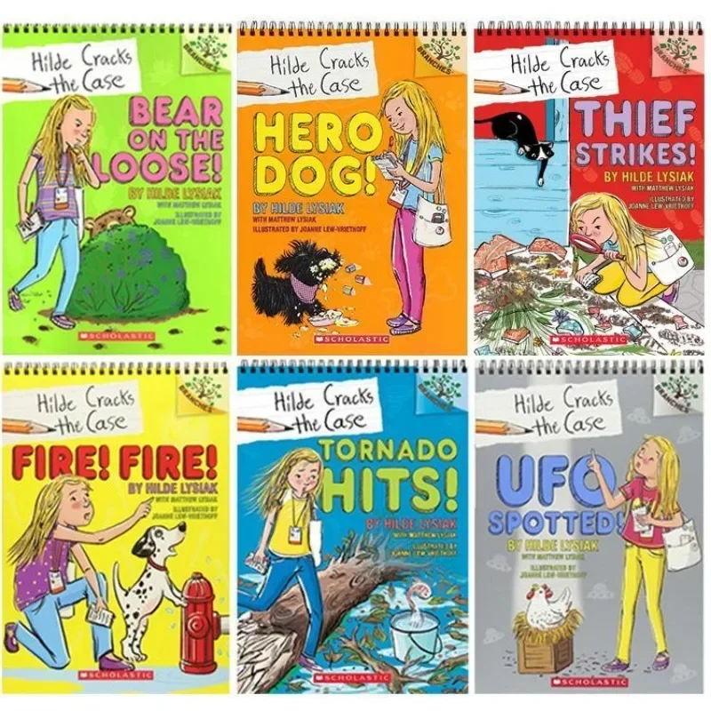 6 Book/Set English Picture Book Hilde Cracks The Case English Story Book Child Early Education Kids Reading Book 3-6 Years