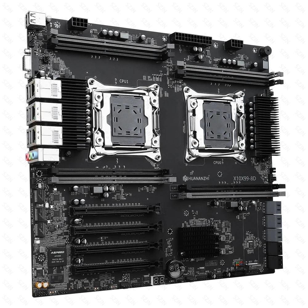 مجموعة خادم وحدة المعالجة المركزية المزدوجة للوحة الأم IPMI X99 مع E5 V3 V4 DDR4 64-512GB 2400MHz تدعم 2*2.5G LAN 3*PCIE3.0X16 10*SATA3.0 #3