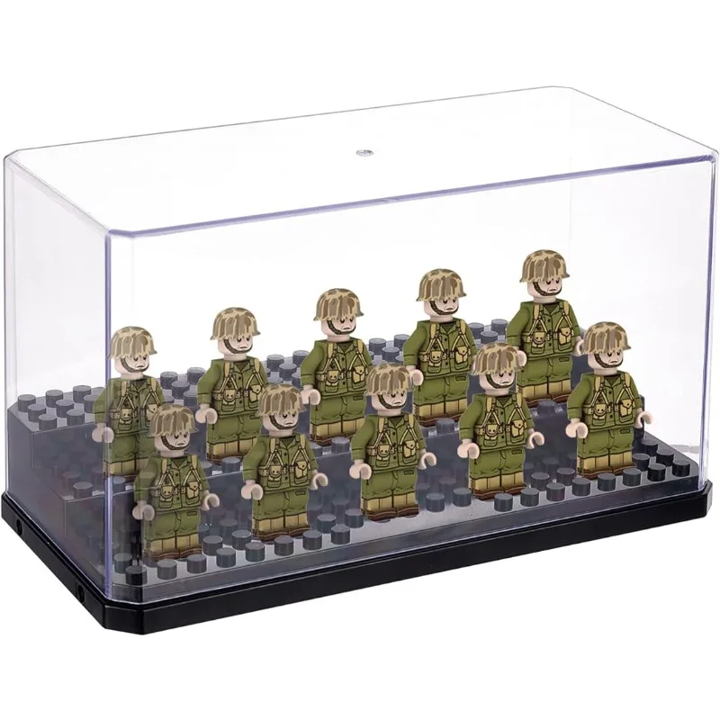 Acrylic Display Case Display Case for Minifigure Action Figures Blocks Removable Display Box Cube Showcase