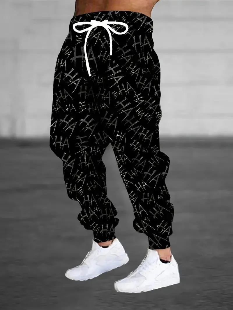 

The new men's trousers for Spring and Autumn 2025 are comfortable soft casual and fashionable featuring letter prints