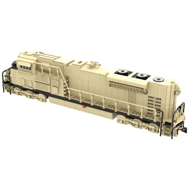 Building Blocks EMD SD70Ace Canadian Pacific Desert Sand 1:42 Scale Train MOC Model Transportation DIY Bricks Toy Gift No Motor