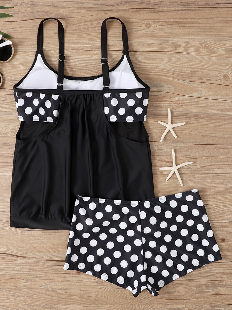 New Summer Women\'s Two Piece Colorful Dot Pattern Tankini Set Holiday Swimwear Female Bathers Bathing Swim Swimsuit Beach Summer