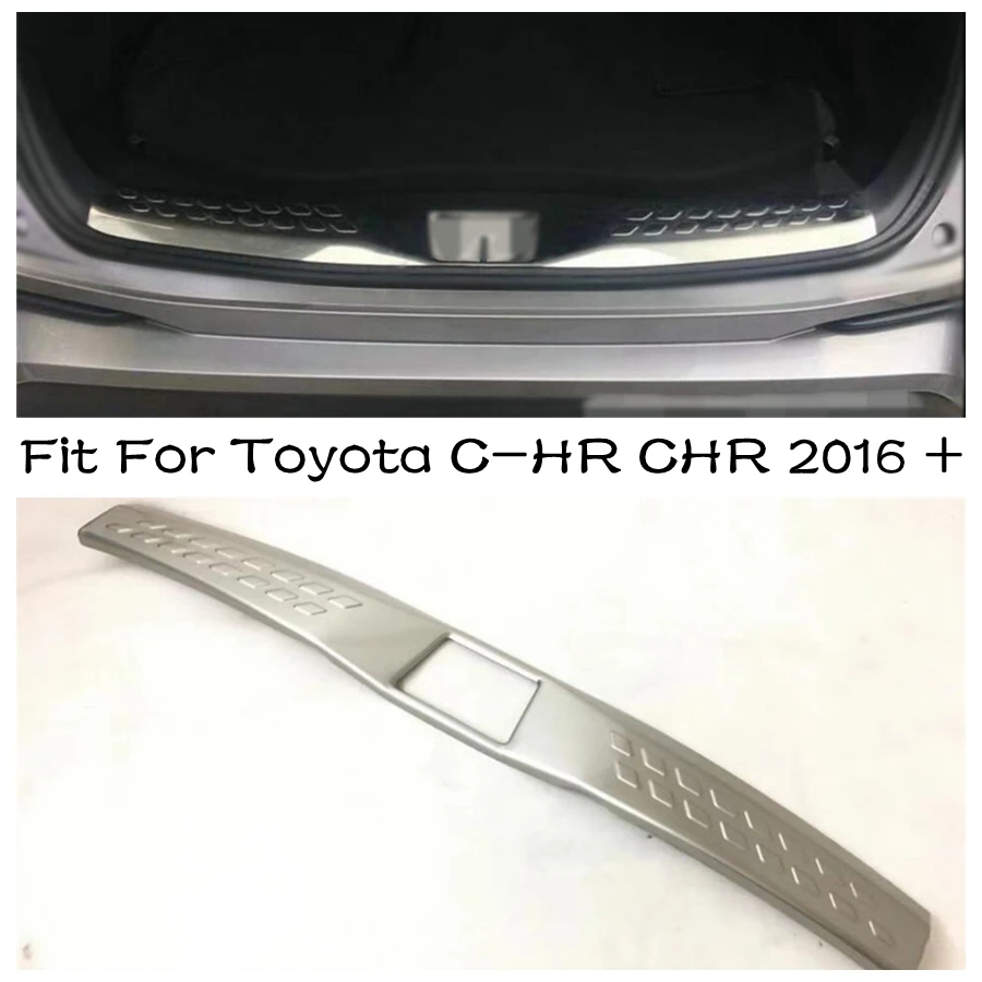 

Lapetus Rear Bumper Door Sill Protection Plate Cover Trim 1Pcs For Toyota C-HR CHR 2016 - 2022 Stainless Steel Auto Accessories