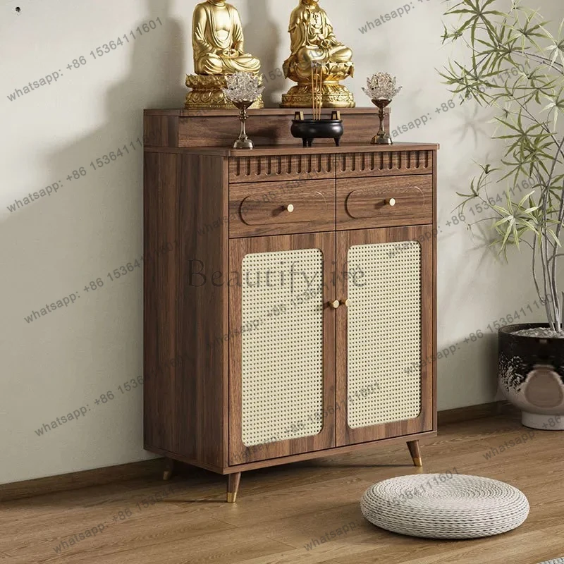Buddhist Altar Table Integrated Altar Incense Table Home Use Solid Wood Buddhist Cabinet