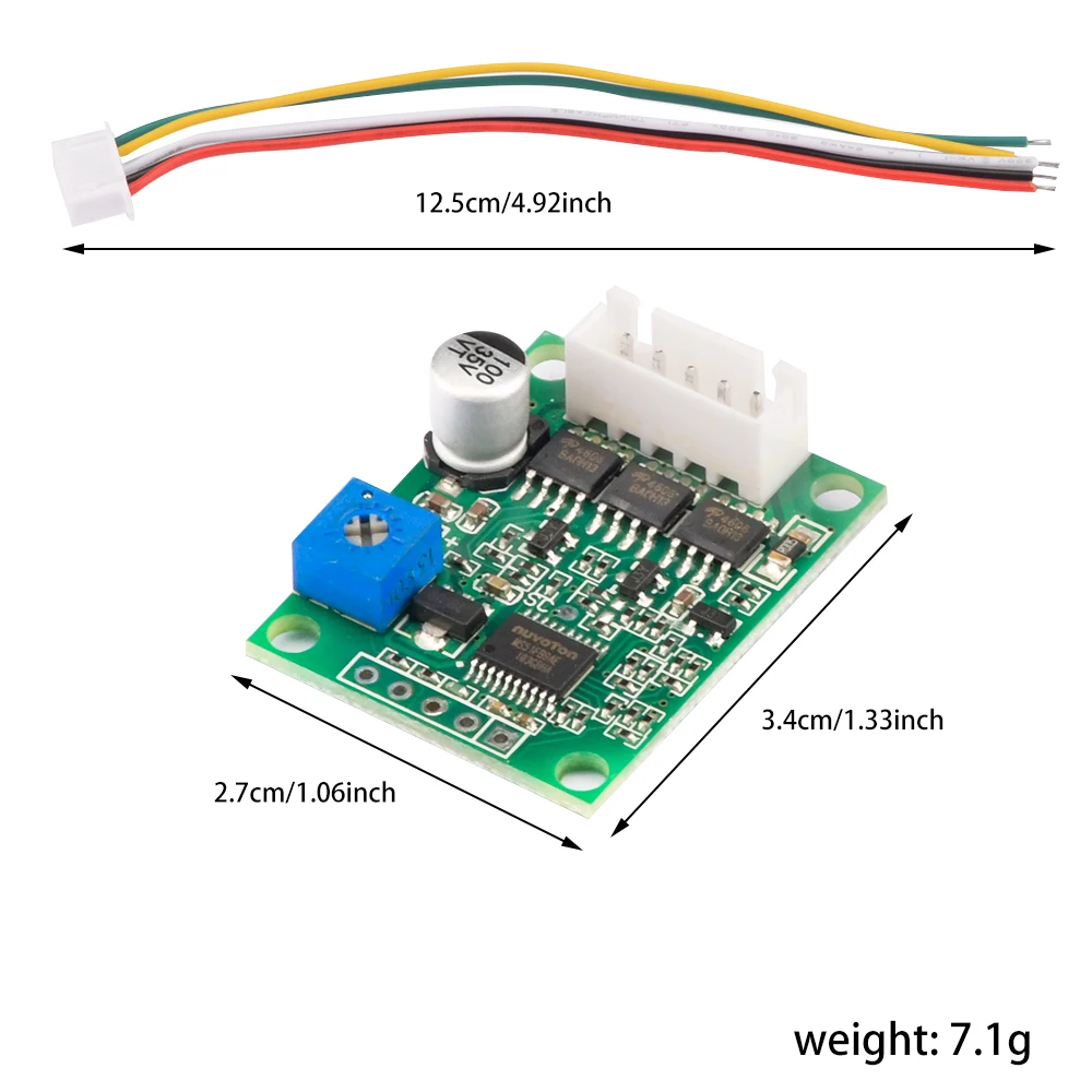 Motorantriebsregler BLDC Dreiphasiger DC Bürstenloser Hall-Motor-Treiber Motorplatine DC6-20V 60W Motorsteuerung mit PLC-Unterstützung 0-5V – Detail 10