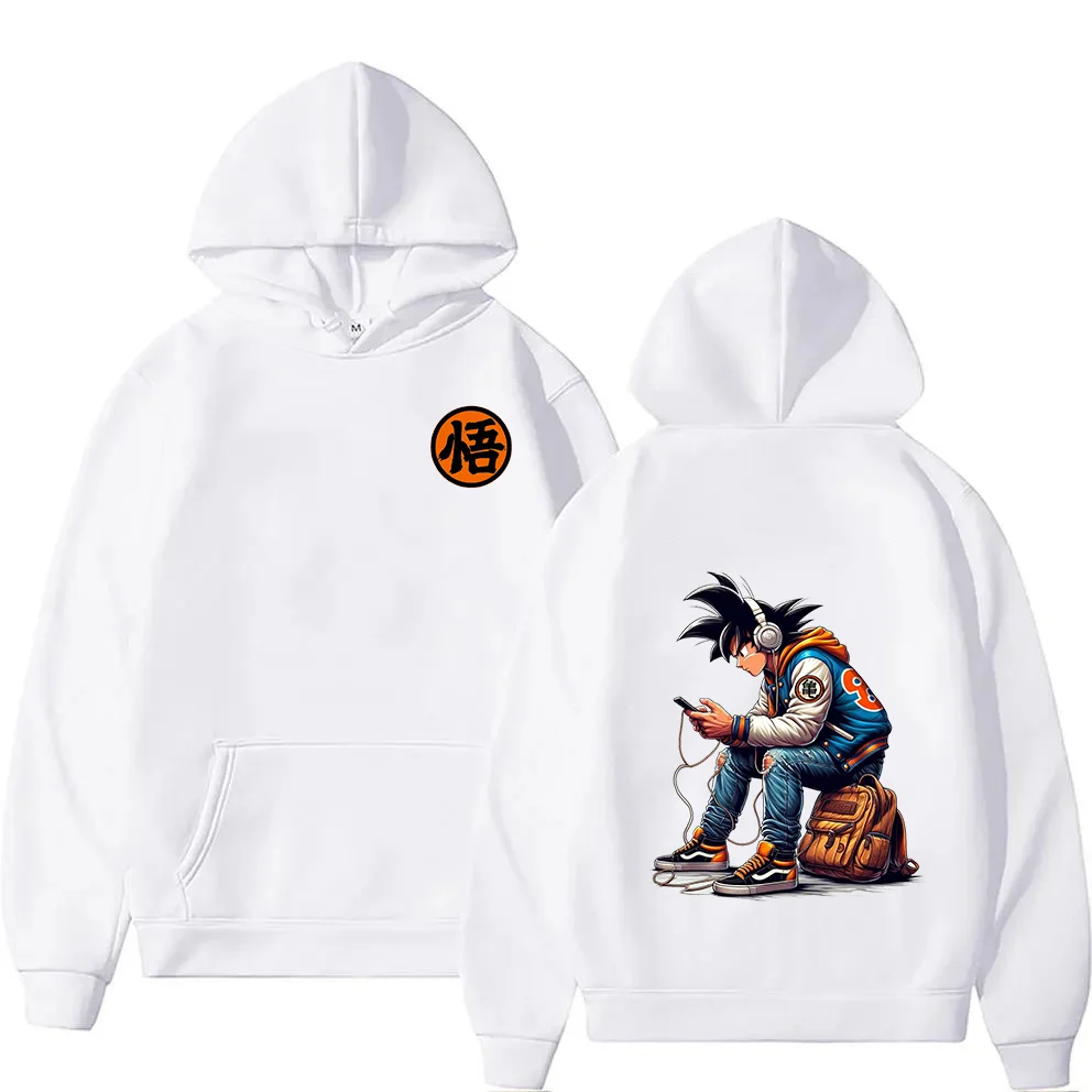 2024 New Men's and Women's Anime Dragon Ball Cartoon Wukong Printed Zipper Hoodie Couple Street Leisure Sports Shirt