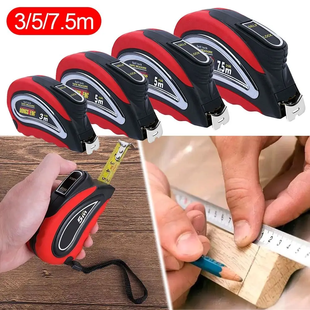 Portable Ranging Tool Inch Metric Retractable Steel Tape Measure Tape Measure 3/5/7.5m Measuring Steel Tape