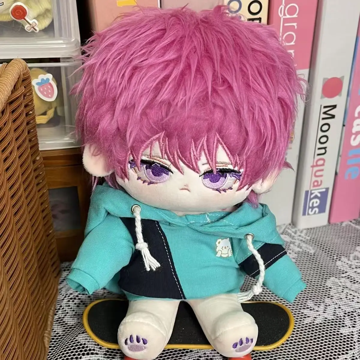 Stuffed 20cm Comic Characters Saiki Kusuo Change Clothes Plush Dolls Body With Skeleton Toys for Fan Collection Birthday Gifts