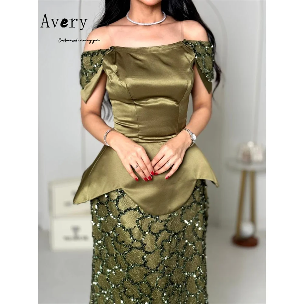 Avery Custom A Thread Green Fishtail Embroidery Elegant Dresses for Women Long Party Dresses Woman Dress 2026 Woman Evening Gown