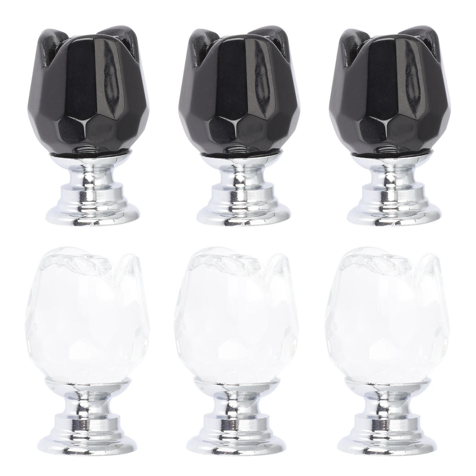 

6pcs Crystal Drawer Knobs Vintage les niture Cabinet Door Knobs Decorative Hardware Smooth Durable Artistic Elegant