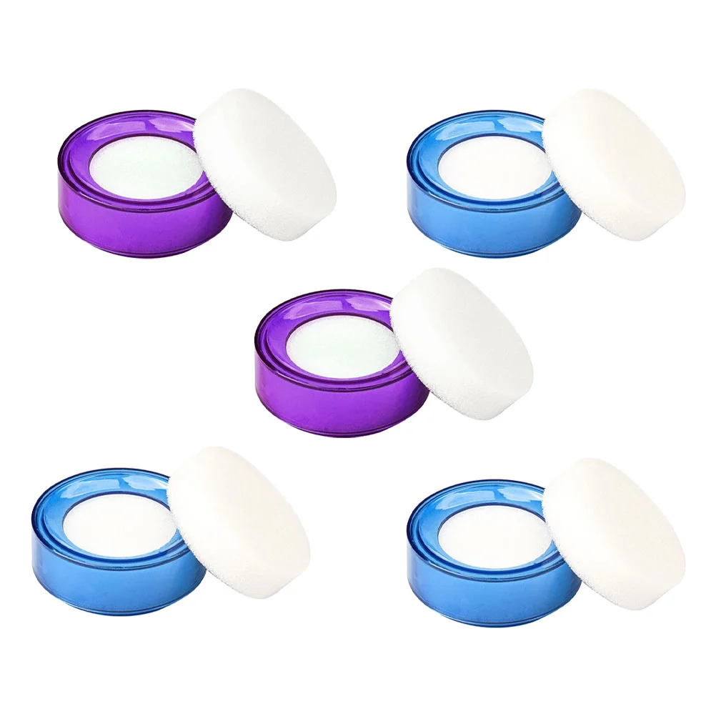 5 Pcs Money Counting Water Box Sponge Sponges Bank Supplies Finger Moistener Cash Hand Manual Wet Plastic Tool Office