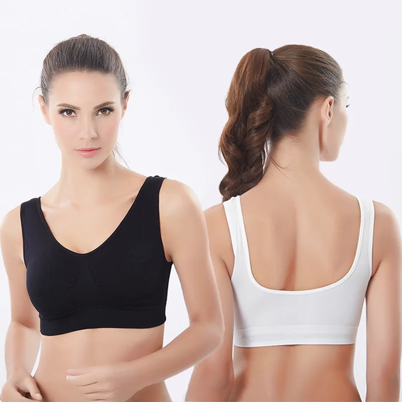 Women’s Sports Bra Yoga Shock-Absorbing Sports Bra No Rims Bra Low Chest Tank Top  Stretchy Front Buckles Crop Yoga Underwear