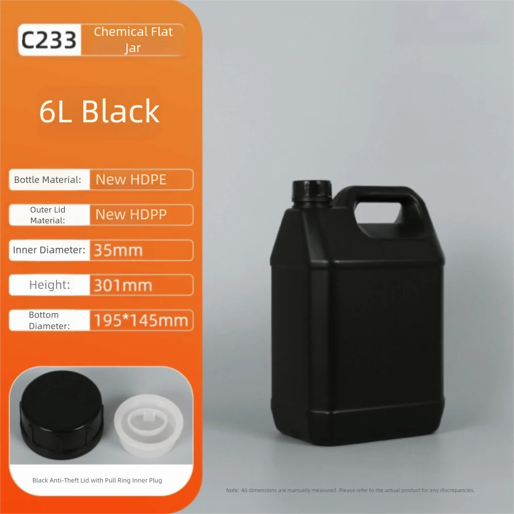 1/2/3/4/5/6/10L زجاجة بلاستيكية محكمة الغلق مع غطاء الغذاء الصف HDPE دلو مختومة سعة كبيرة تخزين الحاويات تنظيف جوهر #1