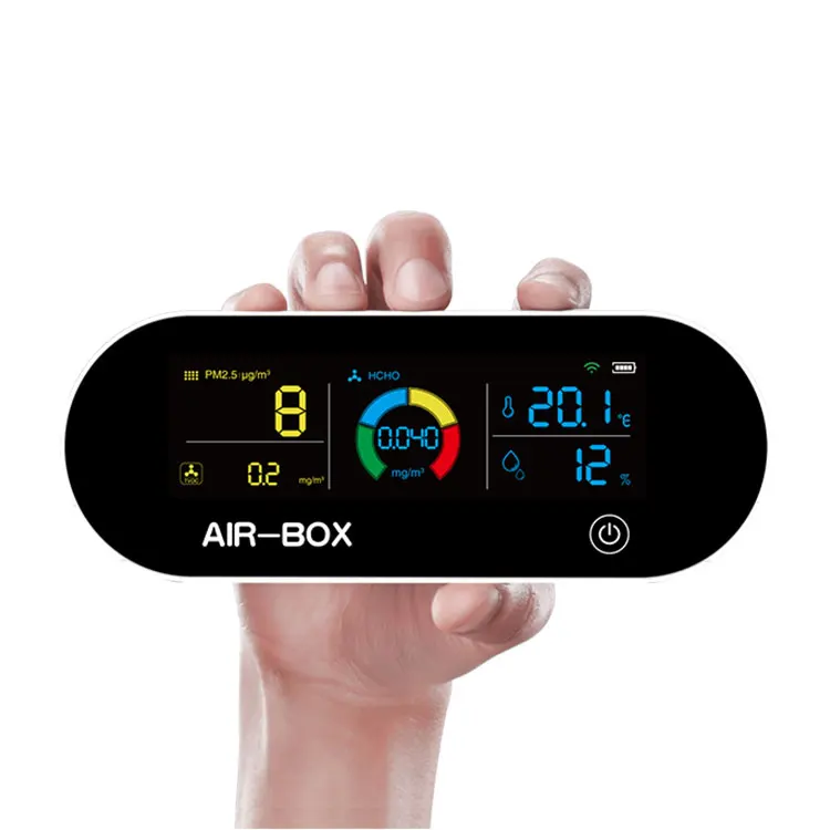 

AVICHE PM 2.5, TVOC, HCHO, Temperature, Humidity, WIFI (TuyaSmart APP), Air Quality Level with Color Indicator