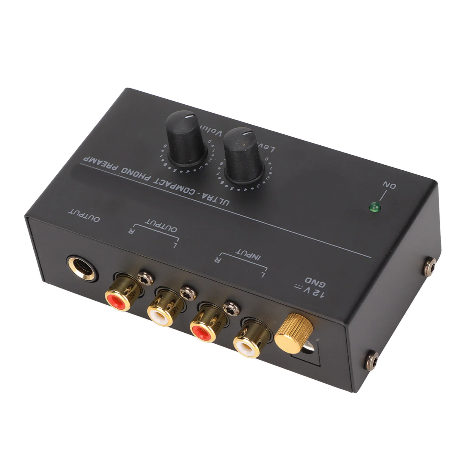 PP500 Phono Preamp Low Noise Stereo  Input  Output Knob Control Mini Record Player Preamplifier Record Player Preamplifier