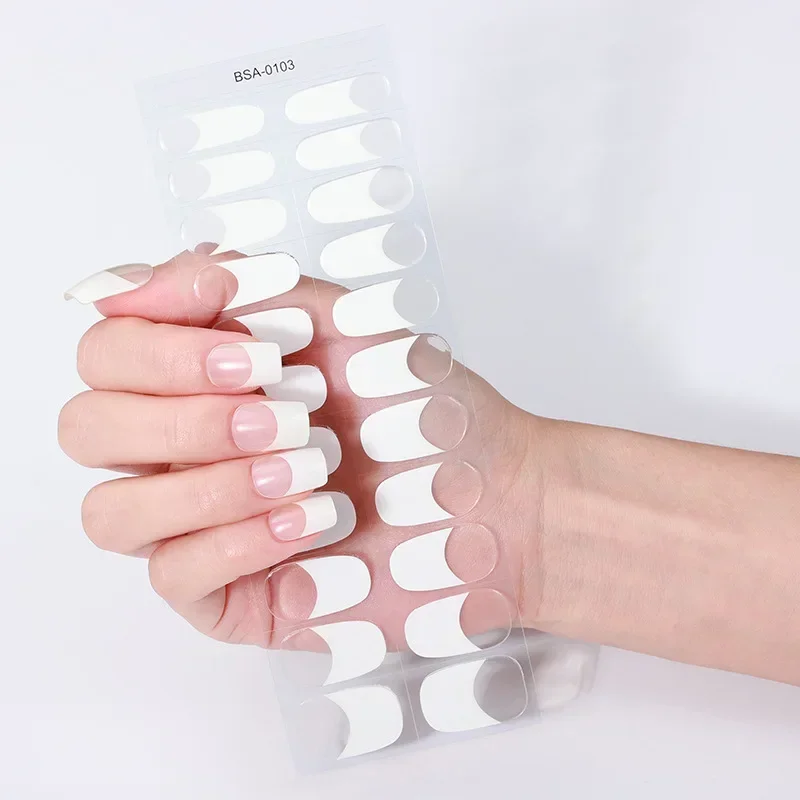 Autocollants auto-adhésifs pour ongles en gel pour femmes, bandes d'ongles en gel, décalcomanies d'art, décoration de manucure bricolage, pas besoin de lampe UV