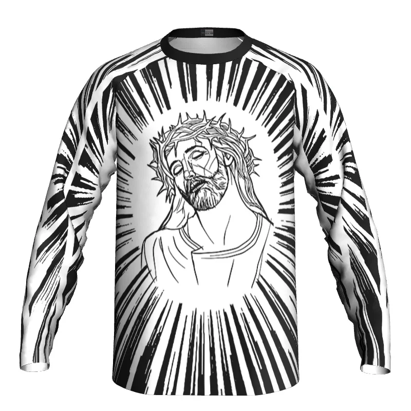 

Motocross Downhill Shirt Cycling Mountain Church Bicycle Jersey Wear Race Sports Top Mx Sweater Jesus Christian Dry Long Sleeve