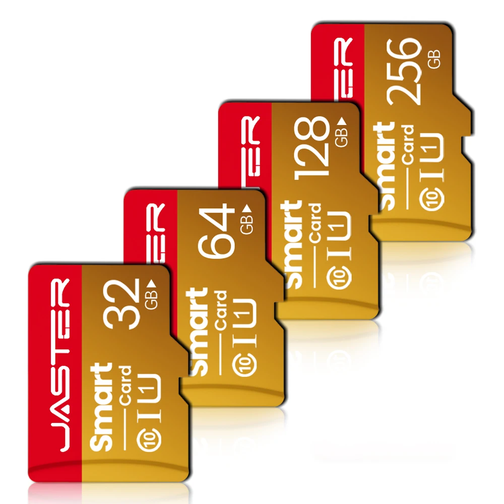 JASTER TF Card 64G 128GB 256GB Memory Card High Speed With Adapter A1 U1 Class 10 V10 For Phone/Camera/Dash And More Device