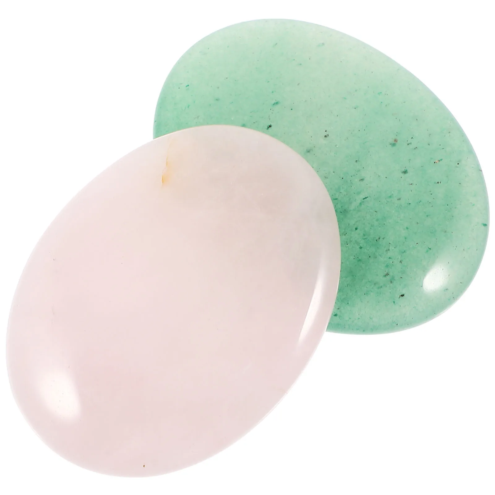 

2Pcs Oval Shape Crystal Stone Craft Exquisite Desktop Ornament for Bedroom Desk Decor Natural Crystals Stones Home Decoration