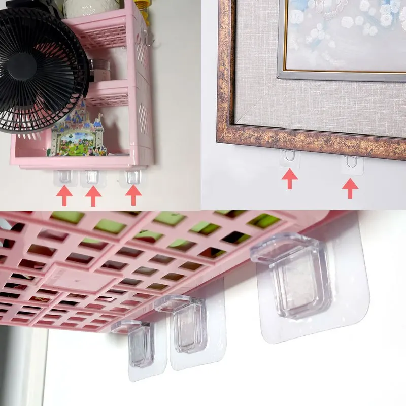 10/20PCS Adhesive Shelf Support Nail Wall Cabinet Rack Support Clip Wall Hanger Strong Bracket Home Kitchen Bathroom Accessories