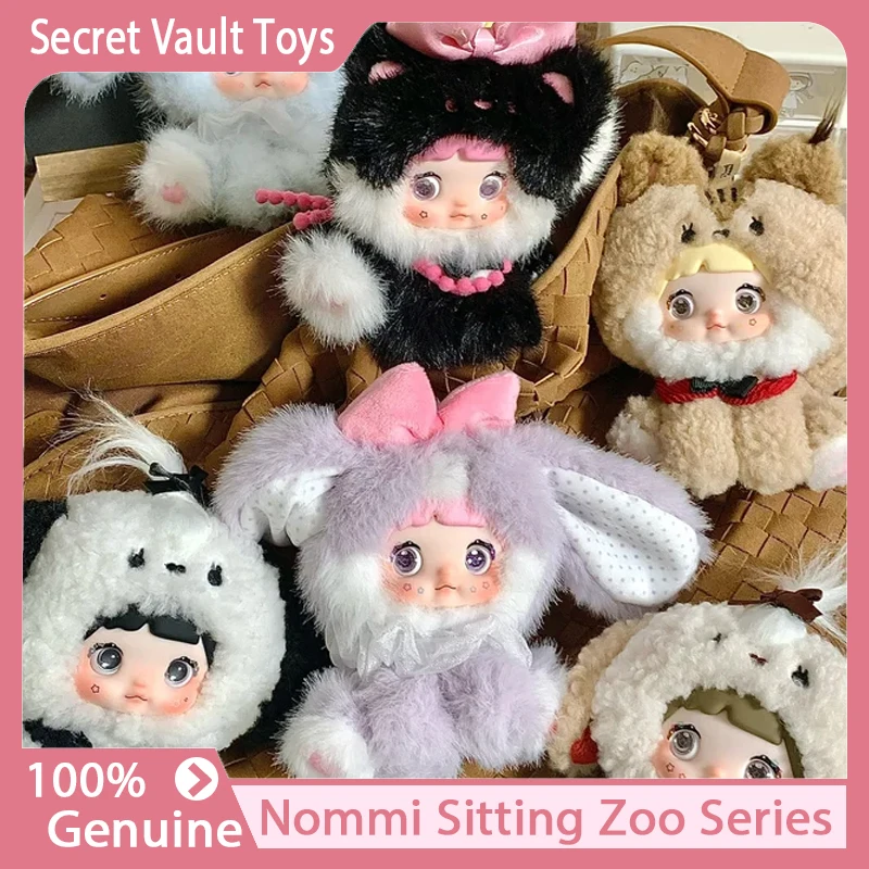 

Nommi Sitting Zoo Series Blind Box Nommi Виниловые плюшевые куклы Mystery Box Nommi Аниме Сумка-сюрприз Подвеска Брелок Рождественский подарок