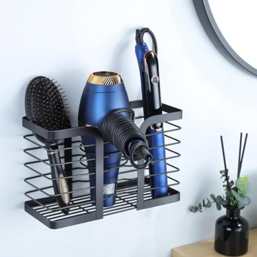 

Hair Dryer Holder/Hair Tool Organizer Wall Mount - Metal Wire Bathroom Blow Dryer Holder Hair Styling Hot Tools Organizer for F