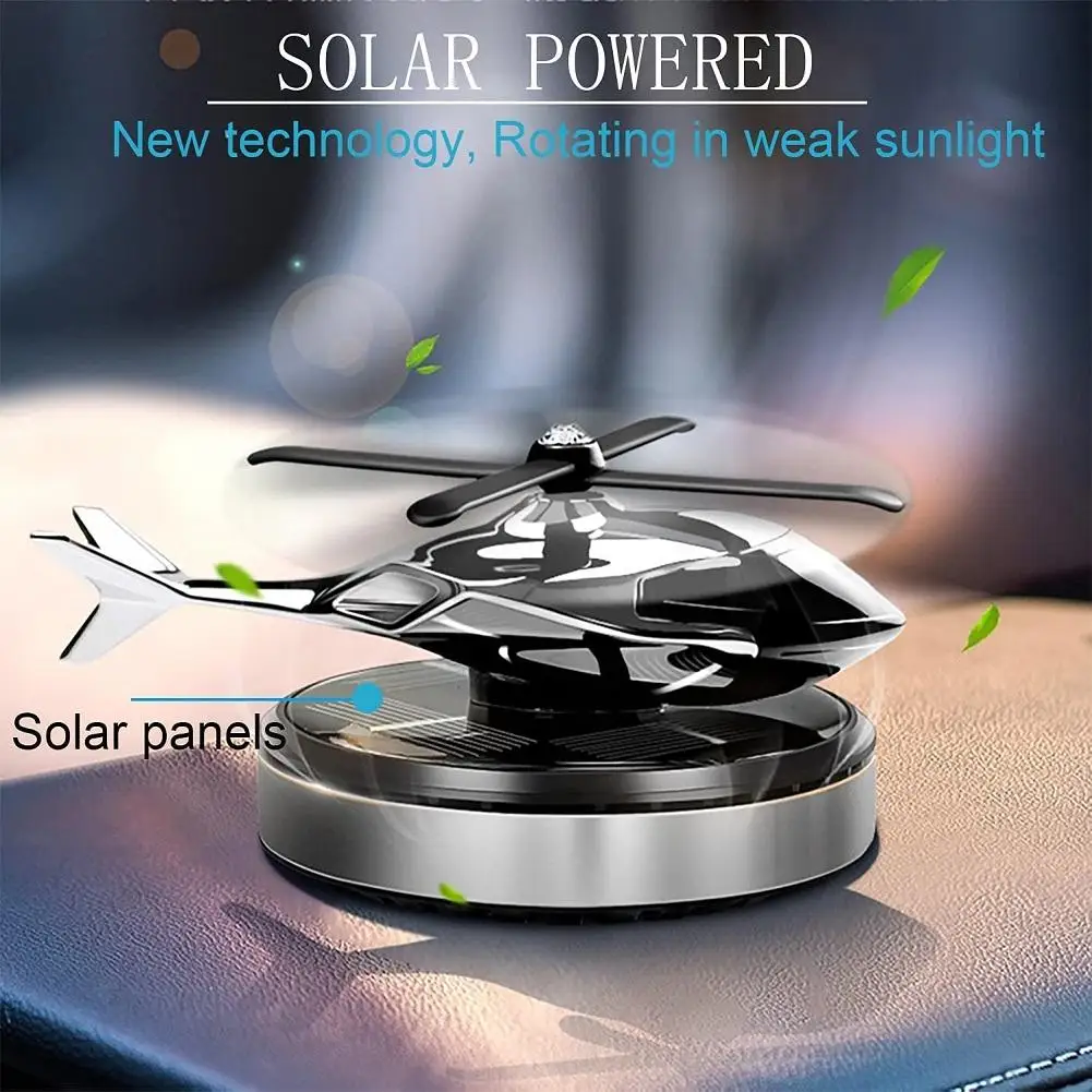 Car Helicopter Air Freshener Solar Power Plane Fragrance Diffuser Ornament Dashboard Perfume Decoration Dropshipping