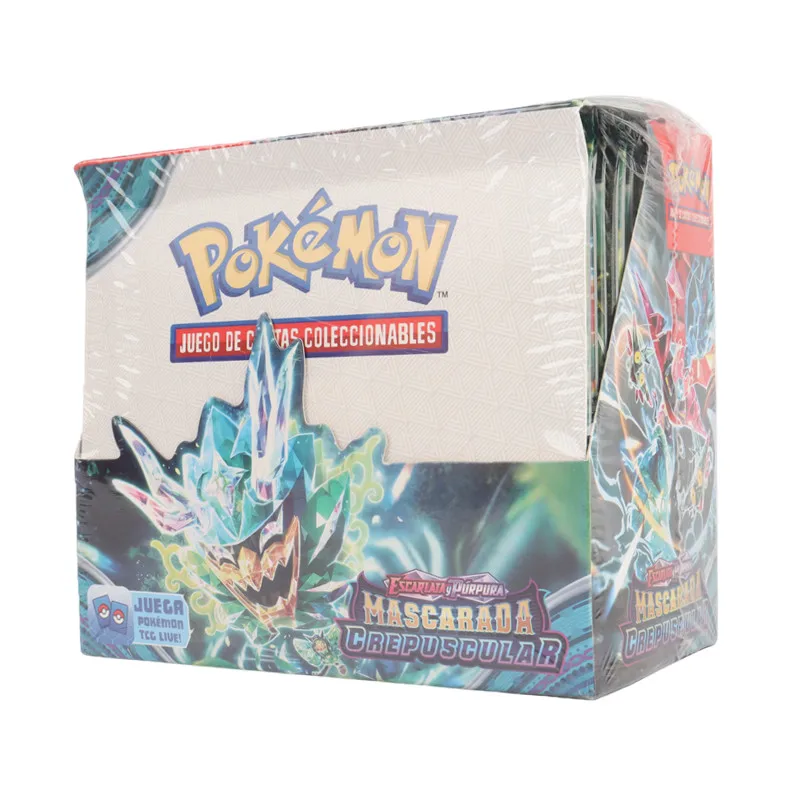 

Spanish Pokémon TCG: Twilight Masquerade Escarlata y Púrpura Mascarada Crepuscular Booster Box Pokemon trade card 36 Pack Box