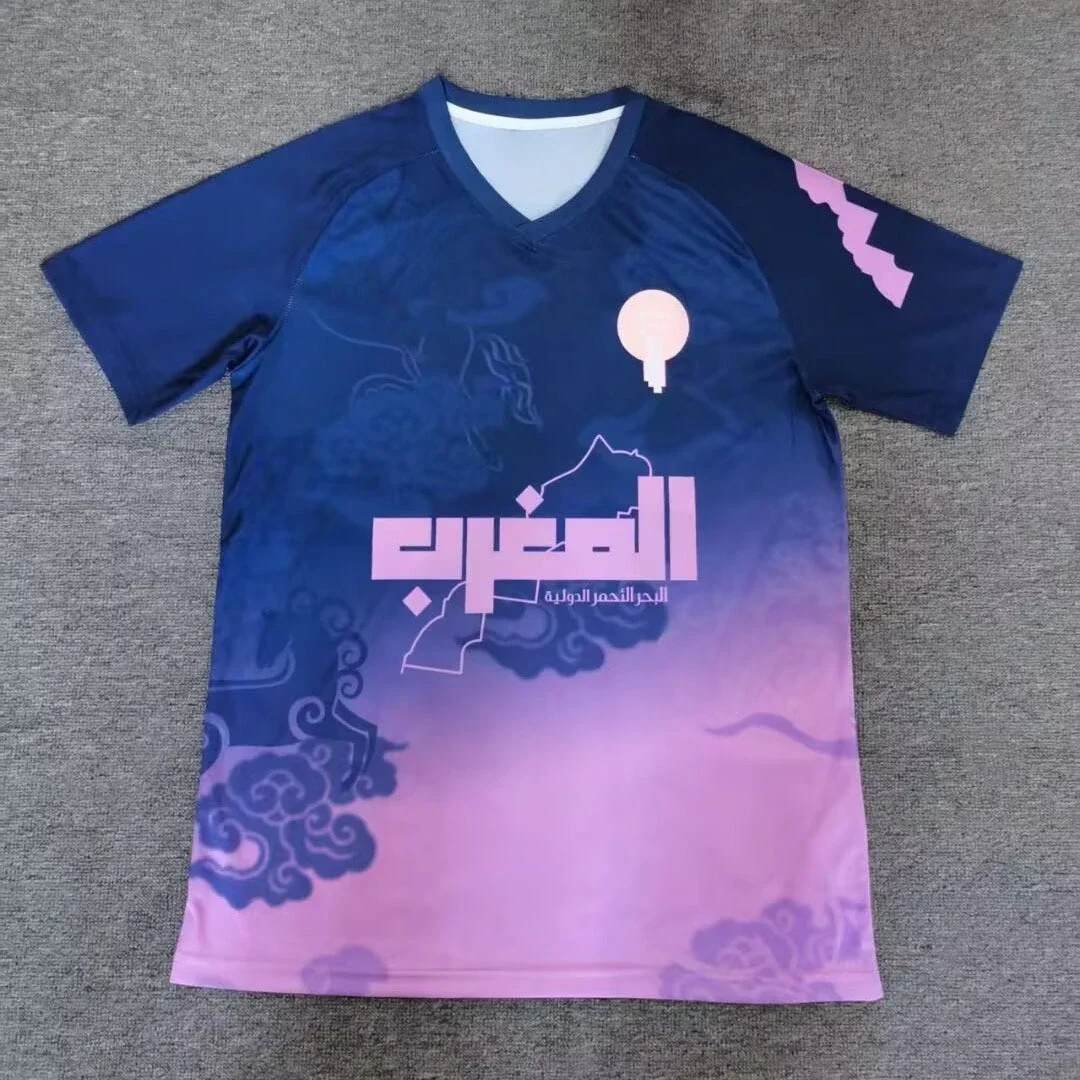 Marokko 2022/26 Saison Fußball Klassische Herren- und Damen-Trikots Fan Culture Competition Atmungsaktives 3D-gedrucktes Top-T-Shirt