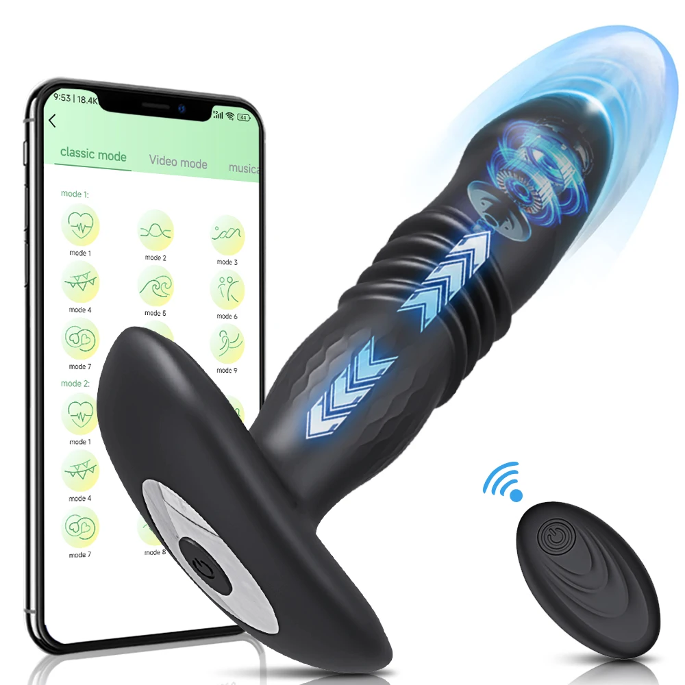 Teleskopowy wibrujący korek analny analny APP wibrator bezprzewodowy pilot zabawki erotyczne dla kobiet tyłek Dildo analny masażer prostaty Buttplug