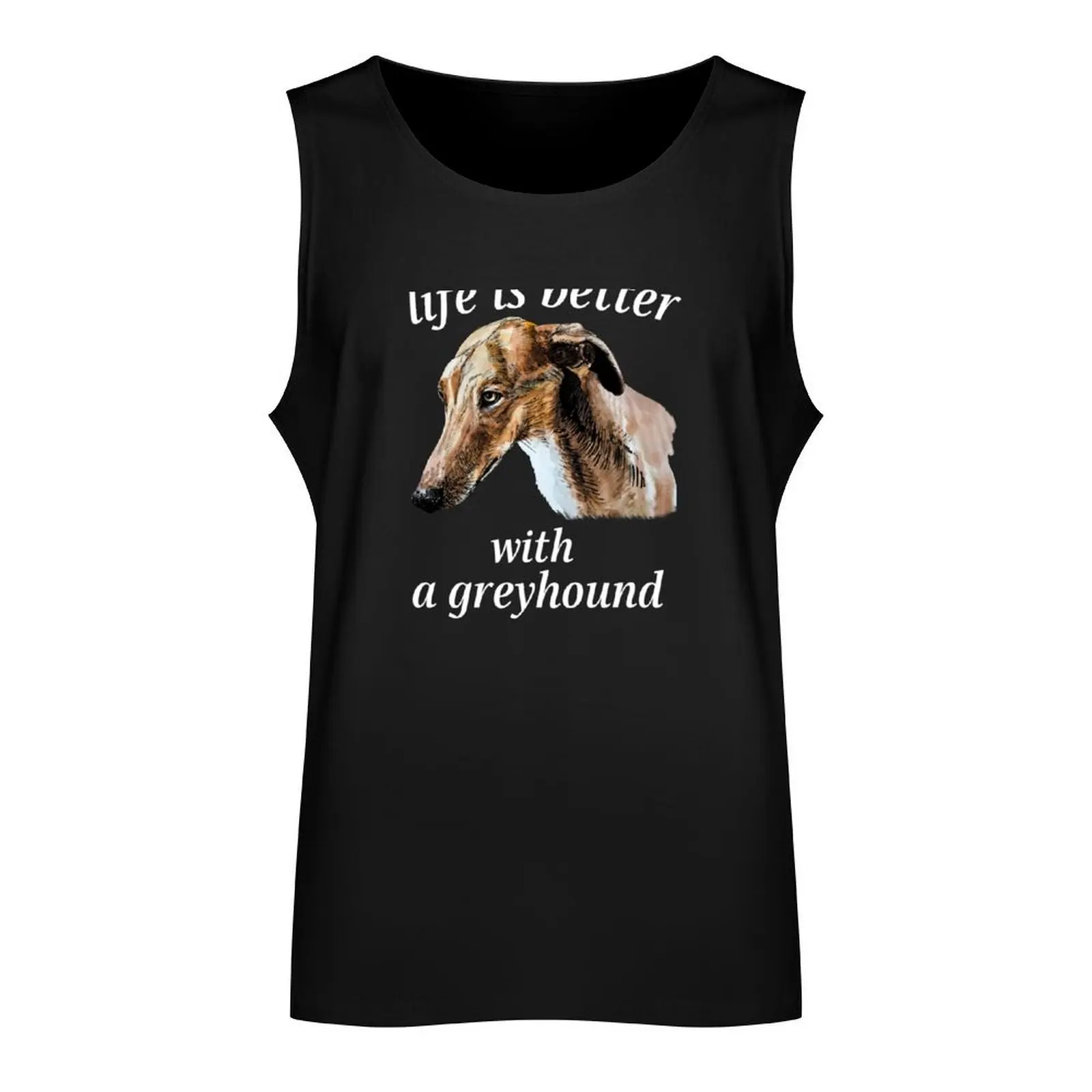 greyhound owner and greyhound lover Tank Top muscular man Men's t-shirt summer 2024