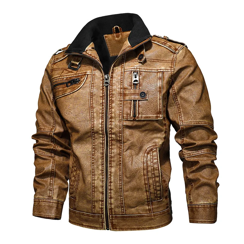 

Men's Casual Leather Jacket 3D Three-dimensional Cutting Trend Fashionable and Comfortable Trend Men's PU Jacket